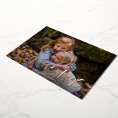 ピースラブハグレタリングフォトフォイルホリデーカード 箔シーズンカード (回転した状態)