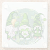 ピースラブハッピーST PATRICKS DAYかわいい格言 ガラスコースター (裏面)