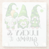 ピースラブハッピーST PATRICKS DAYかわいい格言 ガラスコースター (裏面)