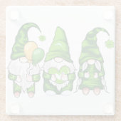 ピースラブハッピーST PATRICKS DAYかわいい格言 ガラスコースター (裏面)