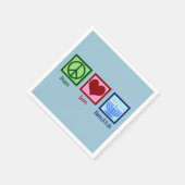 ピースラブハヌカー(ユダヤ教)メノラーかわいいブルーパーティー スタンダードカクテルナプキン (角)