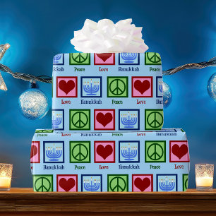 ピースラブハヌカー ラッピングペーパー