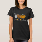 ピースラブハロウィーンブラック Tシャツ (正面)