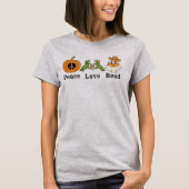 ピースラブハ読ロウィーンウェスタン Tシャツ (正面)
