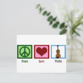 ピースラブバイオリン ポストカード (スタンド正面)