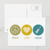 ピースラブバイオリン ポストカード (正面/裏面)