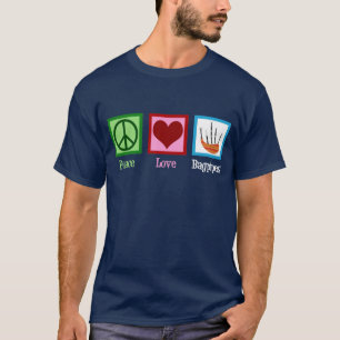 ピースラブバグパイプ Tシャツ