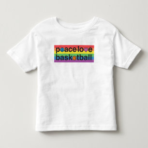 ピースラブバスケットプライドトドラージャージーTシャツ トドラーTシャツ