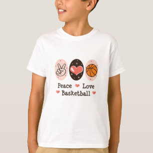 ピースラブバスケットボールキッズスウェットシャツ Tシャツ