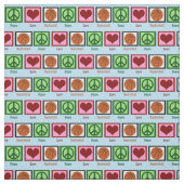 ピースラブバスケットボール ファブリック (見本)