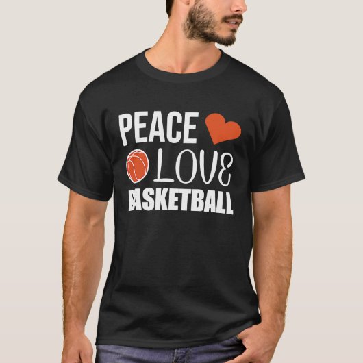 ピースラブバスケットボール Tシャツ (正面)
