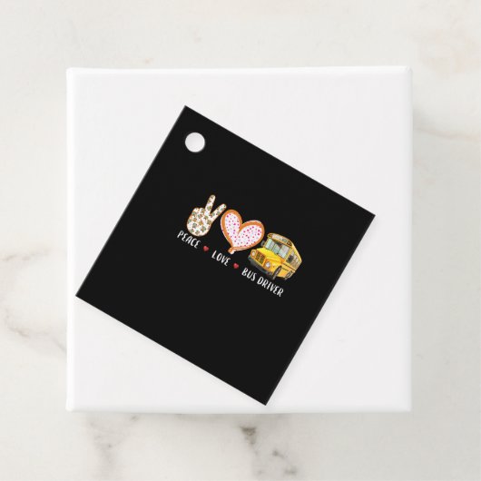 ピースラブバスドライバギフトキッズ男性女子学校 フェイバータグ (インサイチュ)