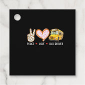 ピースラブバスドライバギフトキッズ男性女子学校 フェイバータグ (正面)