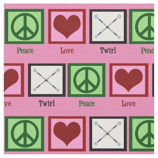 ピースラブバトントリング ファブリック (クローズアップ)