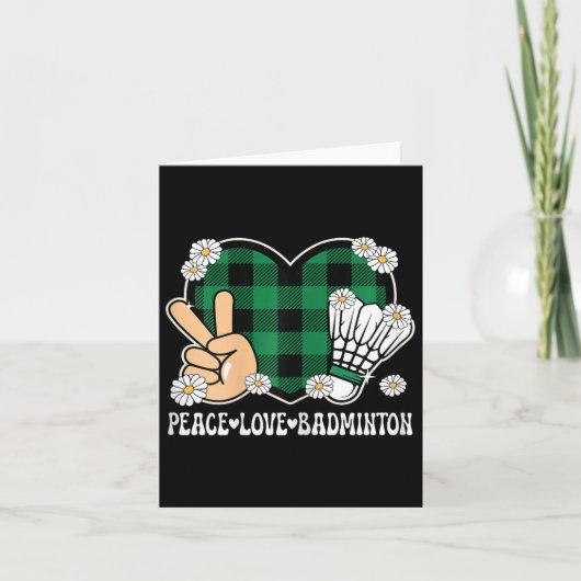 ピースラブバドミントンラバーコスプレ女性女子キッズ カード (正面)