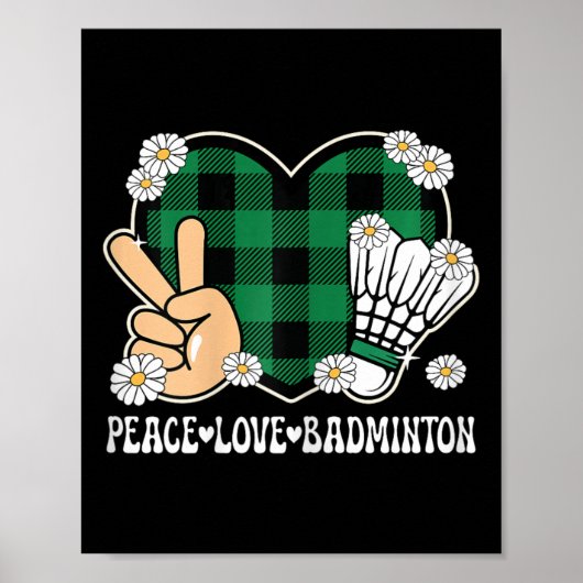 ピースラブバドミントンラバーコスプレ女性女子キッズ ポスター (正面)