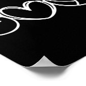 ピースラブバレーボール選手グラフィック ポスター (角)