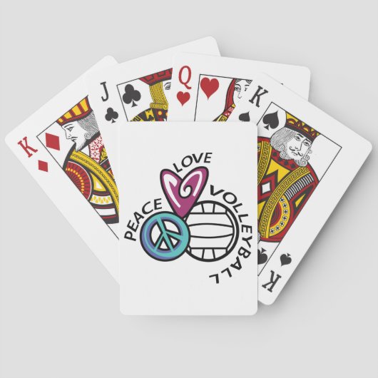 ピースラブバレーボール トランプ (裏面)