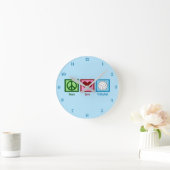 ピースラブバレーボール ラウンド壁時計 (ホーム)