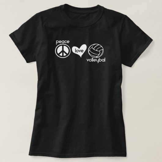 ピースラブバレーボールTシャツ Tシャツ (デザイン正面)