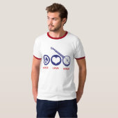 ピースラブバンジョー Tシャツ (正面フル)