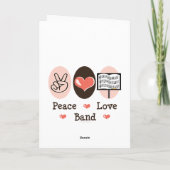 ピースラブバンドグリーティングカード カード (裏面)