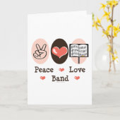 ピースラブバンドグリーティングカード カード (黄色い花)