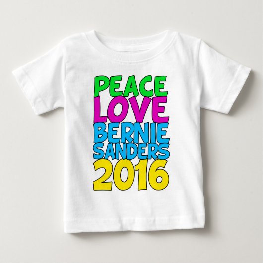 ピースラブバーニーサンダーズ2016 ベビーTシャツ (正面)