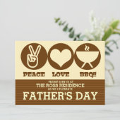 ピースラブバーベキューファーザーズデイパーティの招待状 招待状 (スタンド正面)