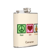 ピースラブパイナップルカスタムアイボリー フラスク (右)