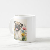 ピースラブパグマグカップ コーヒーマグカップ (正面左)