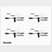 ピースラブパドル、デュアルブレード 楕円形シール (シート)