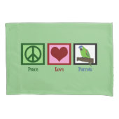 ピースラブパロッツ 枕カバー (正面)