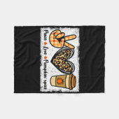 ピースラブパンプキンスパイス フリースブランケット (正面(横))