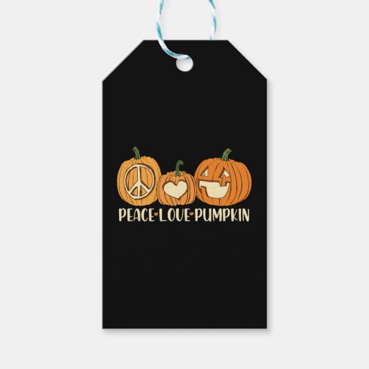 ピースラブパンプキンハロウィーン ギフトタグ (正面)