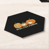 ピースラブパンプキンハロウィーン ペーパーコースター (アングル)