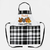 ピースラブパーソナライズされた秋 エプロン (正面)