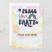 ピースラブパーティー誕生日招待状 招待状 (正面/裏面)