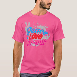 ピースラブヒップホップ踊りダンサーギフト Tシャツ