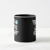 ピースラブヒップホップ踊り マグカップ (中央)