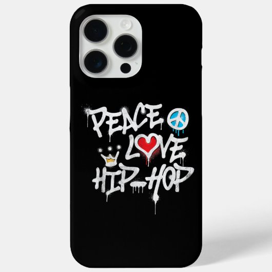 ピースラブヒップホップ踊り Case-Mate iPhoneケース (裏面)