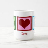 ピースラブヒッポズカワイトヒッポ コーヒーマグカップ (中央)