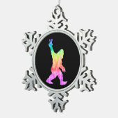 ピースラブビッグフット スノーフレークピューターオーナメント (右)