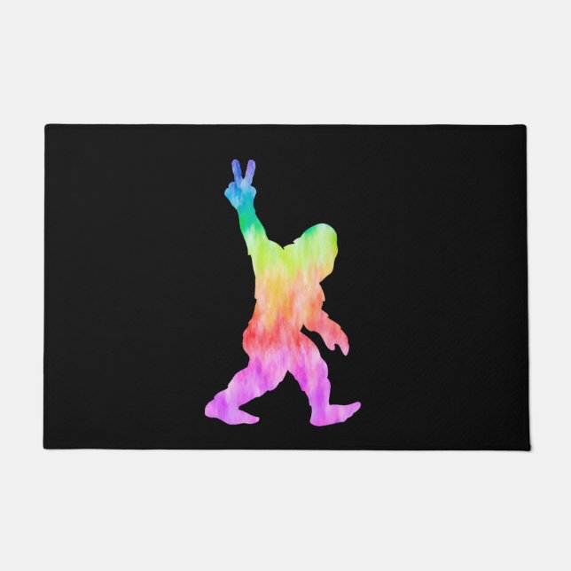 ピースラブビッグフット ドアマット (正面)