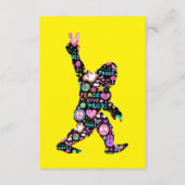 ピースラブビッグフートヒッピーおもしろいビッグフート恋人 エンクロージャーカード (正面)