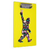 ピースラブビッグフートヒッピーおもしろいビッグフート恋人 クリップボード (右)