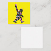 ピースラブビッグフートヒッピーおもしろいビッグフート恋人 スクエア名刺 (正面/裏面)