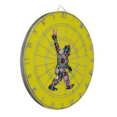 ピースラブビッグフートヒッピーおもしろいビッグフート恋人 ダーツボード (正面左)