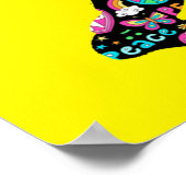 ピースラブビッグフートヒッピーおもしろいビッグフート恋人 ポスター (角)