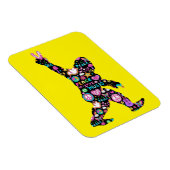 ピースラブビッグフートヒッピーおもしろいビッグフート恋人 マグネット (右側)